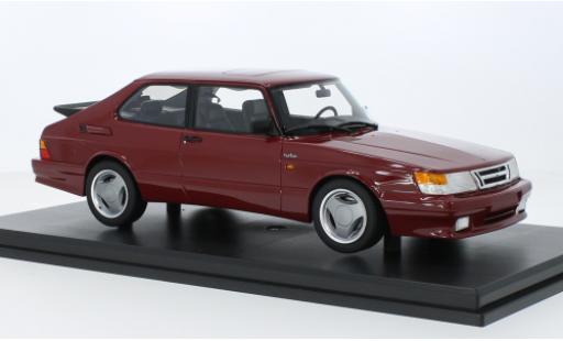 Saab 900 1/18 DNA Collectibles Turbo T16 flux d'air metallise rosso foncé 1988 modellino in miniatura