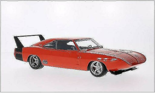 Dodge Charger Daytona 1/18 Greenlight Custom rosso/opaco-nero 1969 modellini auto