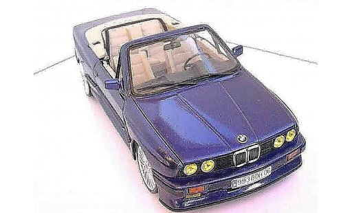 Bmw 325 Cabriolet 1/18 Autoart E30 i e30 blu metallized swap moteur m3 interieur cuir beige modellini auto
