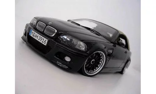 Bmw M3 Cabriolet 1/18 Kyosho E46 nero jantes bbs modellini auto