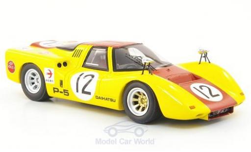 Daihatsu P-5 1/43 Ebbro giallo/rosso No.12 GP Japan 1968 modellino in miniatura