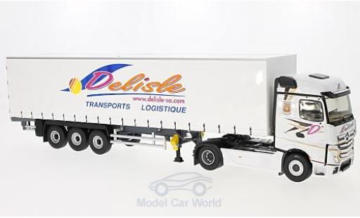 Mercedes Actros 1/43 Eligor 2 Tautliner Transports Delisle ohne Vitrine modellino in miniatura