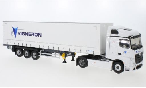 Mercedes Actros 1/43 Eligor 5 Vigneron Gardinenplanen-Sattelzug modellino in miniatura