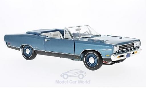 Plymouth GTX 1/18 Ertl Convertibile metallico blu 50th Anniversary 1969 ohne Vitrine modellino in miniatura