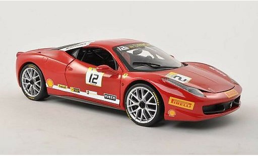 Ferrari 458 Challenge 1/18 Hot Wheels No.12 rosso modellini auto
