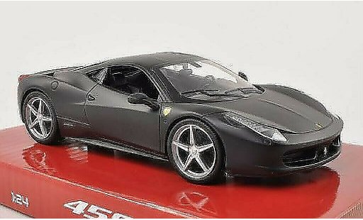 Ferrari 458 Italia 1/24 Hot Wheels opaco-nero modellini auto
