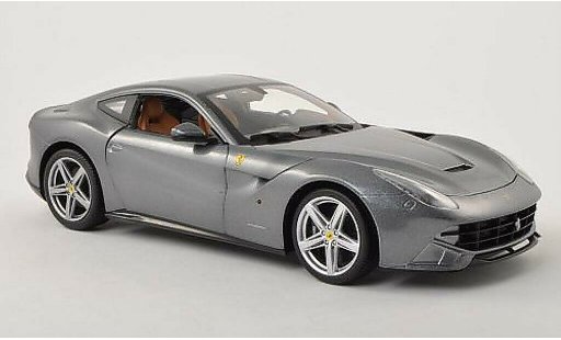 Ferrari F12 Berlinetta 1/18 Hot Wheels 2 Berlina grigio modellini auto
