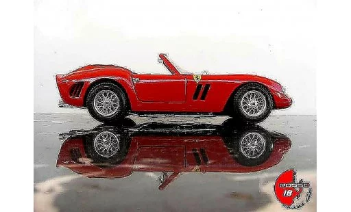 Ferrari 250 TR 1/18 Burago cabriolet rosso modellini auto