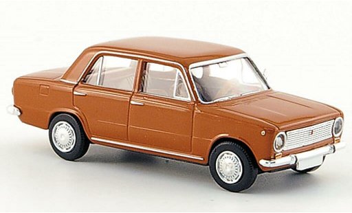 Fiat 124 Limousine 1/87 Brekina Berlina marrone modellini auto