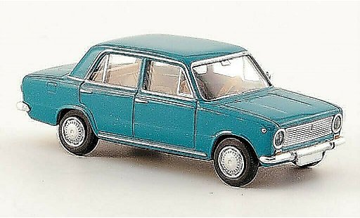 Fiat 124 Limousine 1/87 Brekina Berlina turchese modellini auto