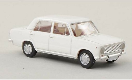 Fiat 124 Limousine 1/87 Brekina bianco modellini auto