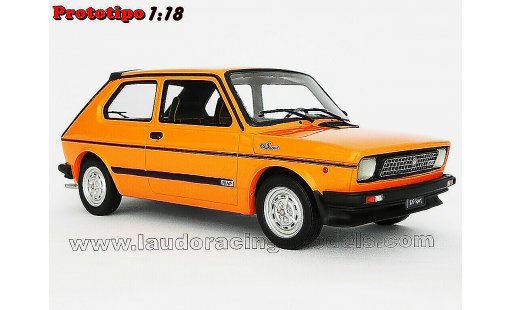 Fiat 127 Sport 1/18 Laudoracing Models 70 HP LM090B orange modellini auto