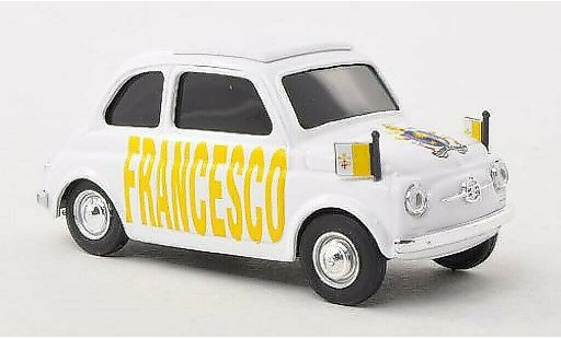Fiat 500 Classique 1/43 Brumm Papa Francesco modellini auto