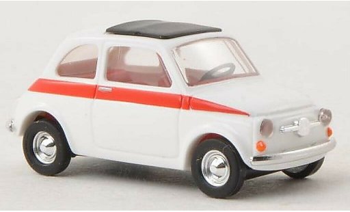 Fiat 500 Sport 1/87 Busch bianco 1965 modellini auto