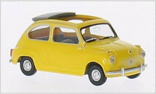 Fiat 600 Berlina 1/87 Wiking giallo modellini auto