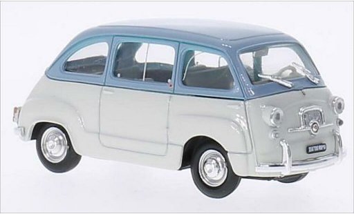 Fiat 600 Multipla 1/43 Brumm D grigio/blu 1960 modellini auto