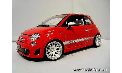 Fiat 500 Abarth 1/18 Mondo Motors rosso 2007 modellini auto