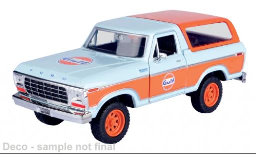 Ford Bronco 1/24 Motormax 1978 Gulf 1:24 modellino in miniatura