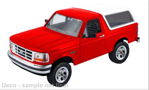 Ford Bronco 1/24 Motormax rot/weiss 1993 1:24 modellino in miniatura