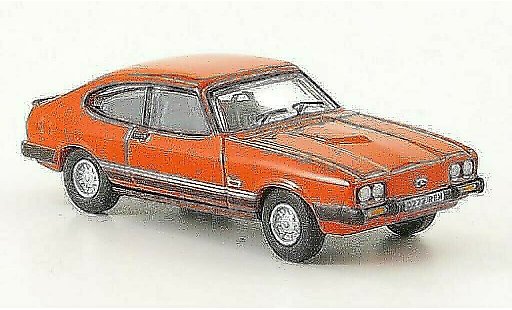 Ford Capri Laser 1/76 Oxford MkIII rosso modellini auto