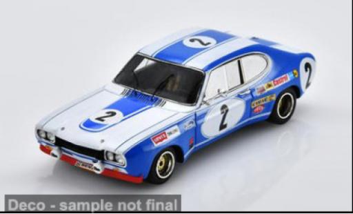 Modellini auto Ford Capri RS 2600 weiss/blau 24h Spa Francorchamps 1972 #2 H-J.Stuck/J.Mass 1/43 Spark