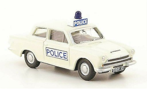 Ford Cortina Police 1/76 Oxford MKI bianco modellini auto