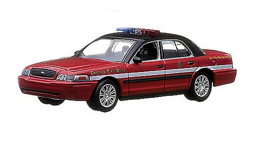 Ford Crown Victoria 1/64 Greenlight Chicago Fire Department Vigili del fuoco (USA) modellini auto