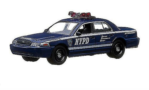 Ford Crown Police Interceptor 1/64 Greenlight Victoria NYPD Auxiliary - New York Department Polizia (USA) modellini auto