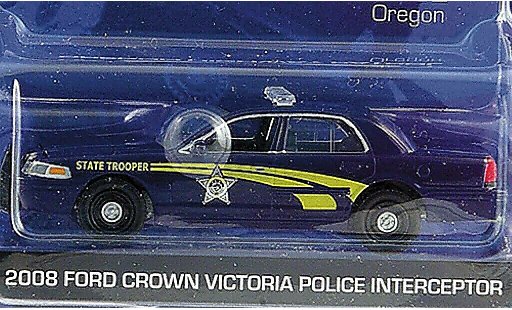 Ford Crown Police Interceptor 1/64 Greenlight Victoria Oregon Highway Patrol 2008 modellini auto