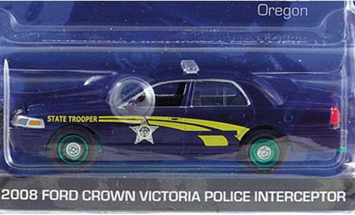 Ford Crown Police Interceptor 1/64 Greenlight Victoria Oregon Highway Patrol Special Version 2008 modellini auto