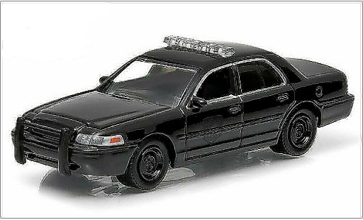 Ford Crown Police Interceptor 1/64 Greenlight Victoria nero 2008 modellini auto