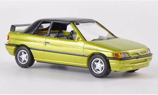 Ford Escort Berline 1/87 Busch Cabrio chiuso met.verde 1991 modellini auto