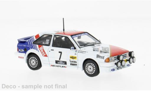 Ford Escort 1/43 IXO MK III RS Turbo Haspengouw rally 1985 #7 S.Andervang/A.Schoonenwolf 1:43 modellino in miniatura