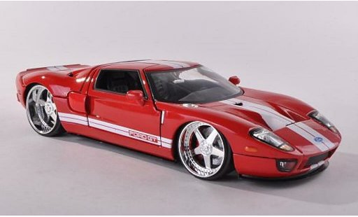 Ford GT Berlinetta 1/24 Jada Toys rosso con biancoen strisce 2005 modellini auto