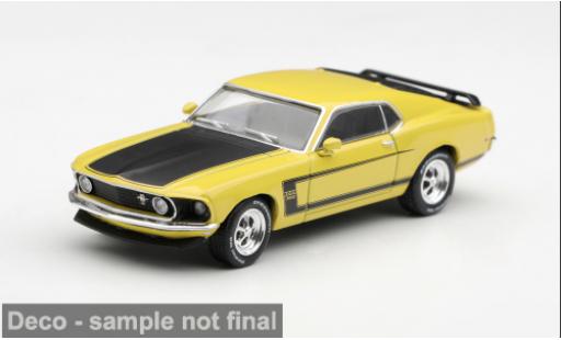 Modellini auto Ford Mustang Boss 302 gelb/schwarz 1969 1/64 Mini GT