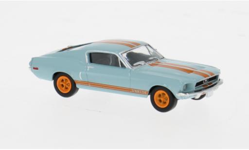 Modellini auto Ford Mustang blau/orange 1968 1/87 Brekina
