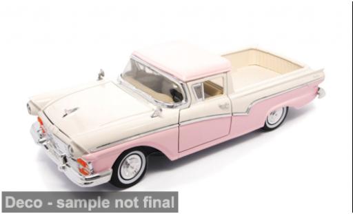 Ford Ranchero 1/18 Lucky Die Cast pink/weiss 1957 1:18 modellino in miniatura
