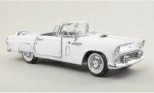 Ford Thunderbird Two-Seater 1/18 Motormax Convertibile bianco 1956 modellini auto