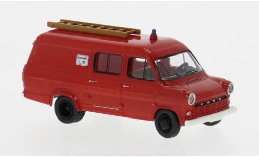 Ford Transit 1/87 Brekina rot/weiss 1970 Feuerwehr 1:87 modellino in miniatura