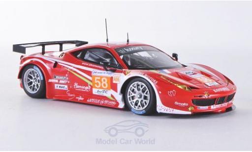 Ferrari 458 Italia GT2 1/43 Fujimi Italia GT2 No.58 Luxury Racing 24h Le Mans 2012 modellino in miniatura