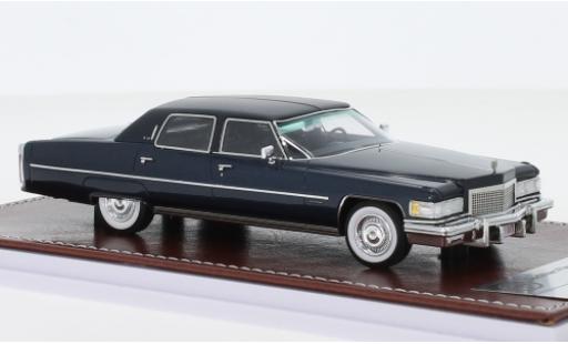 Cadillac Fleetwood 1/43 GIM   Great Iconic Models Brougham metallico blu/matt-nero 1976 modellino in miniatura