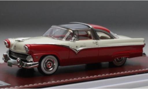 Ford Fairlane 1/43 GIM   Great Iconic Models GIM - Great Iconic Models Crown Victoria metallico rosso/bianco 1955 modellino in miniatura