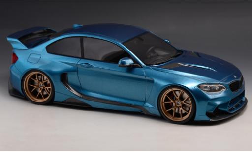 Bmw M2 1/18 GLM 35i (F22) DarwinPRO MTC Black Sails Widebody metallico blu 2015 modellino in miniatura