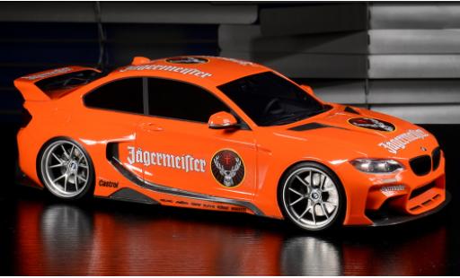 Bmw M235 1/18 GLM i (F22) DarwinPRO MTC Black Sails Widebody orange Jägermeister 2015 modellino in miniatura