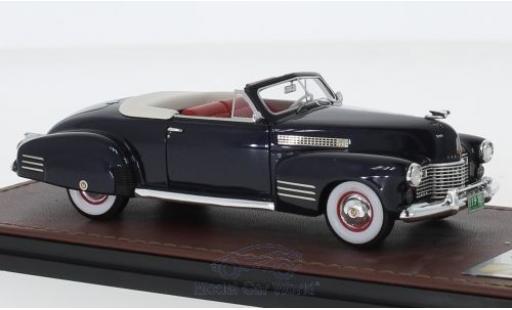 Cadillac Series 62 1/43 GLM Convertibile Coupe metallico blu 1941 modellino in miniatura