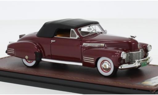 Cadillac Series 62 1/43 GLM Convertibile Coupe metallico rosso 1941 modellino in miniatura