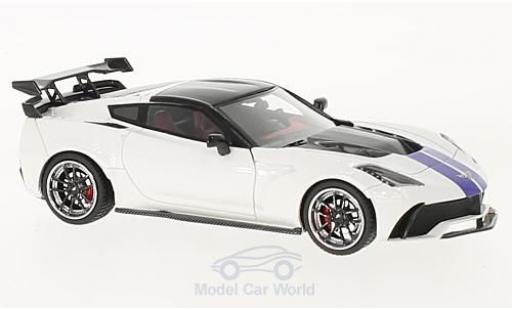 Chevrolet Corvette C7 1/43 GLM Widebody DarwinPRO Black Sails bianco/blu 2016 modellino in miniatura