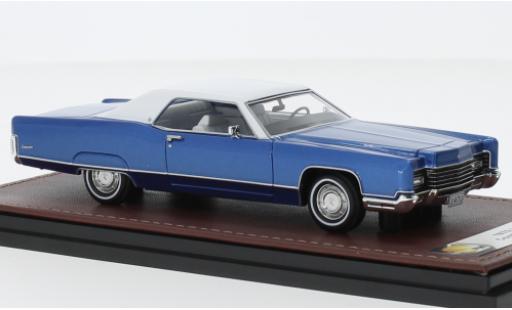 Lincoln Continental 1/43 GLM Coupe metallise blu/bianco 1970 modellino in miniatura