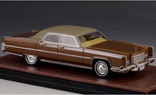 Lincoln Continental 1/43 GLM Town Car metallico marroneee/matt-beige 1973 modellino in miniatura