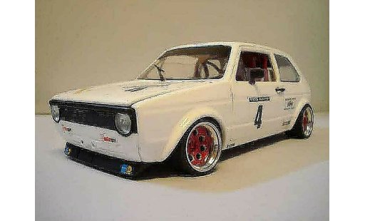 Volkswagen Golf GTI 1/18 Solido Berg Cup bianco jantes rosso modellini auto